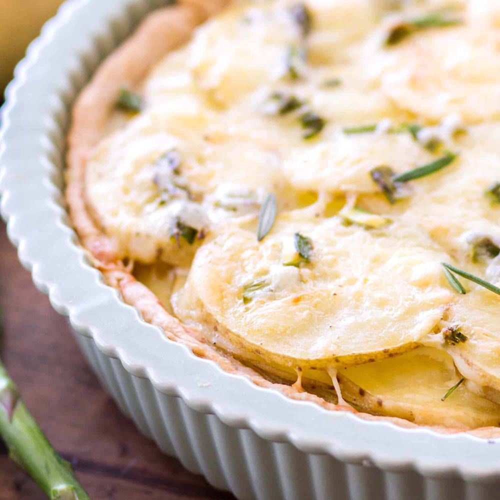 Cheesy Asparagus Tart Michigan Potatoes